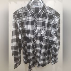 Black and white casual shirt
